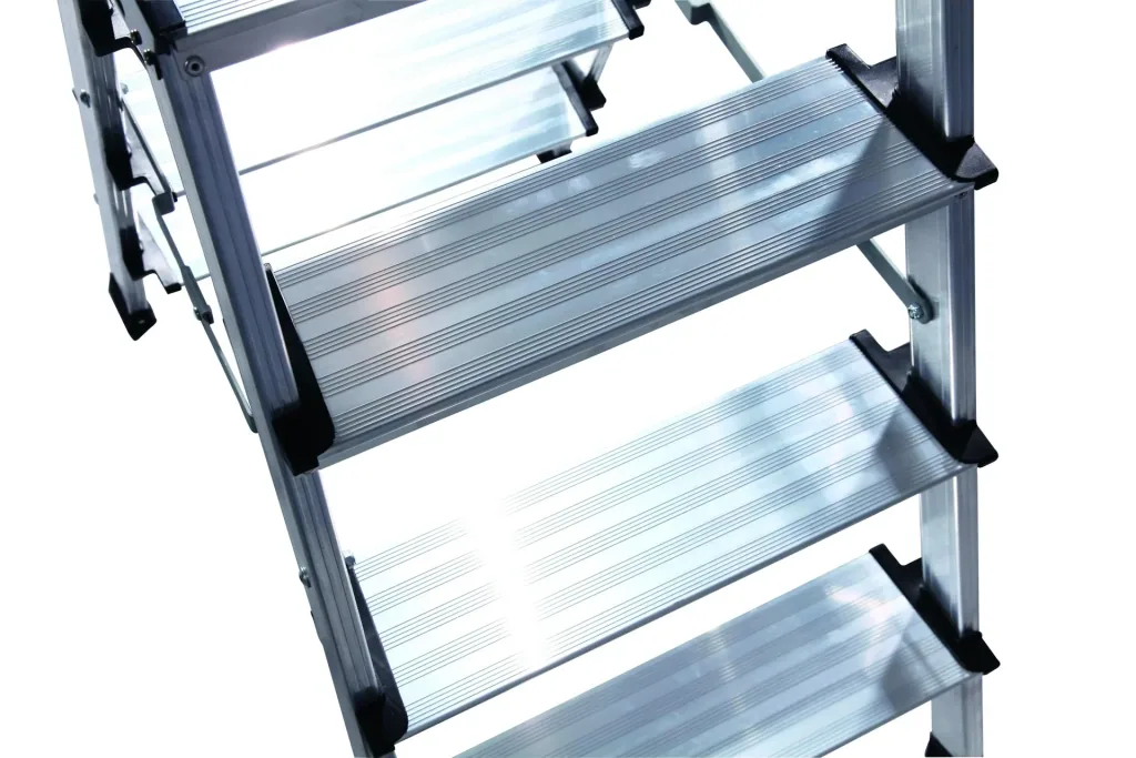 Treppo double folding step (aluminium), 2x3 steps