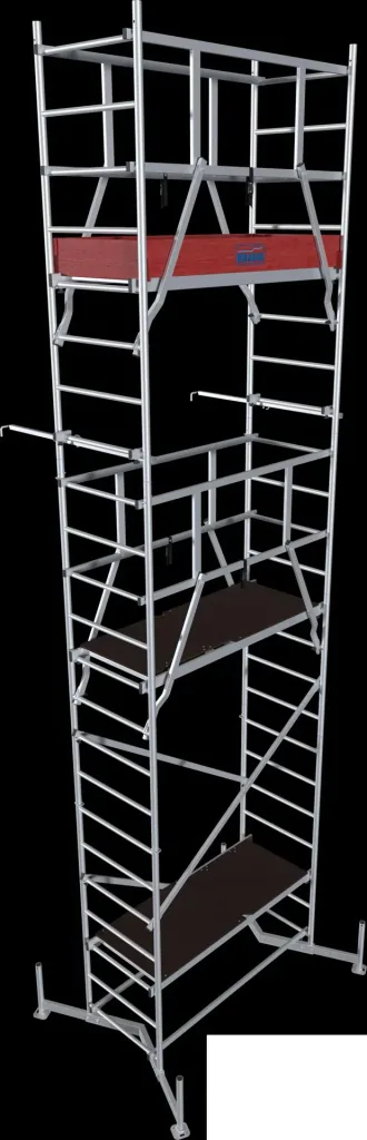 CT complete scaffold working height 7 m including 4 castors 125 mm