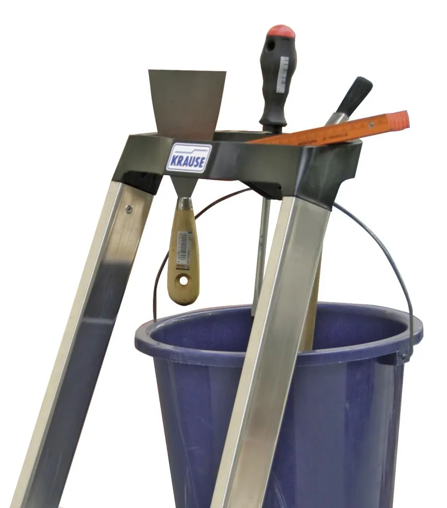 Sepuro stepladder, aluminum 6 steps with safety bar