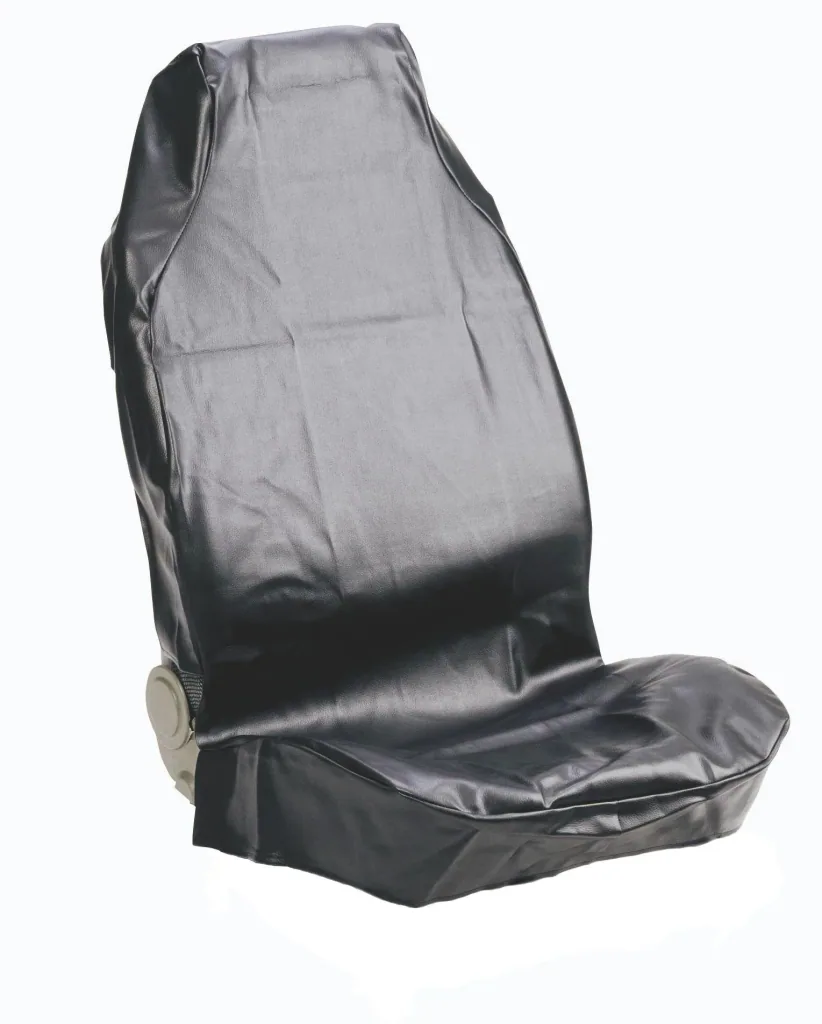Workshop protector in leather look, black