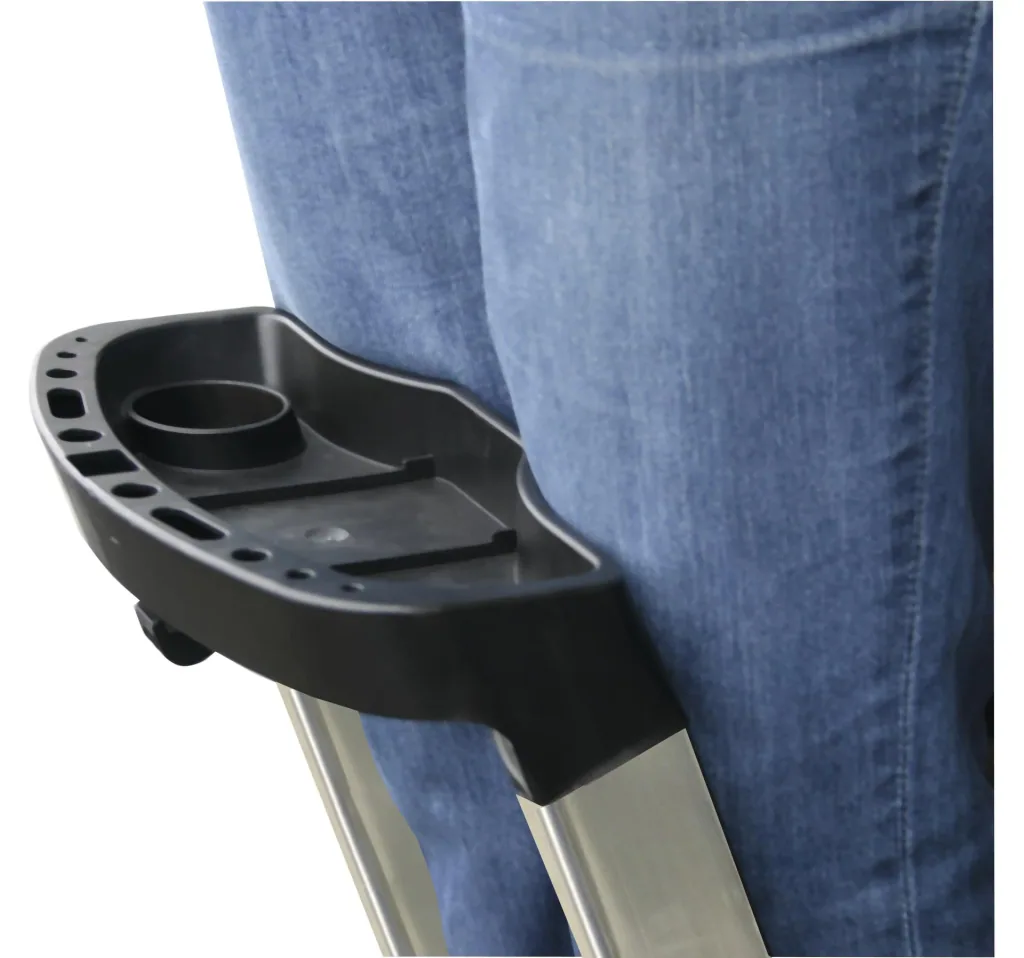 Sepuro stepladder, aluminum 4 steps with safety bar