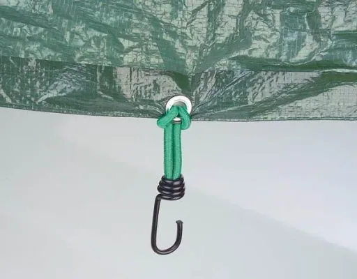 PE tarpaulin 200 x 300 cm, 90g/m² - FREE 6 rubber tensioners
