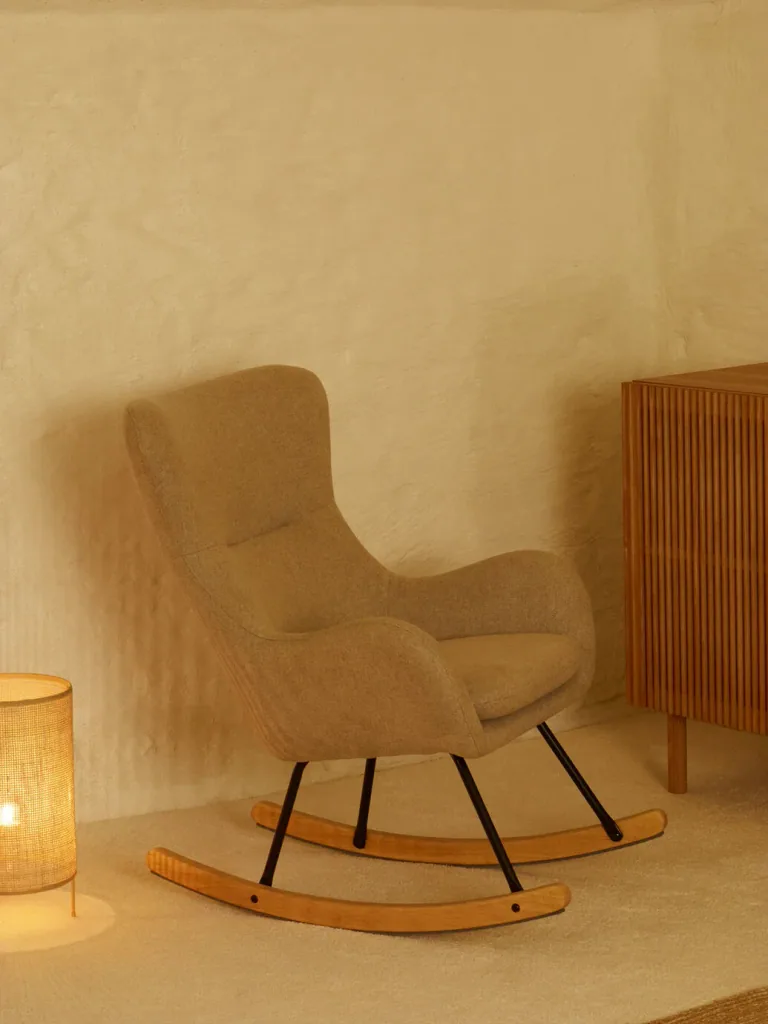 Quax schommelstoel, fauteuil voor borstvoeding - Basic, Kleur: Woestijn