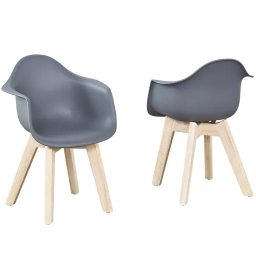Quax kinderstoel schelp set van 2 grijs