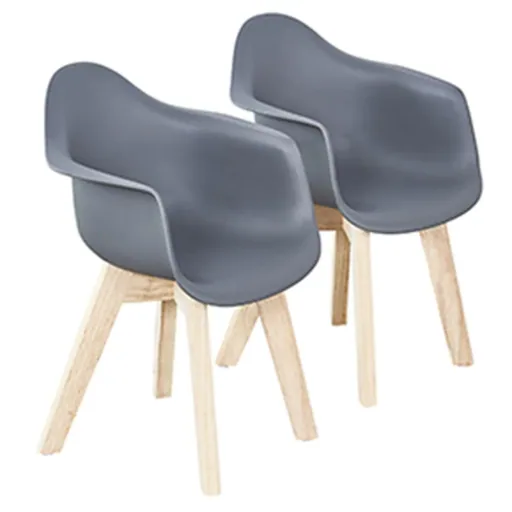 Quax kinderstoel schelp set van 2 grijs