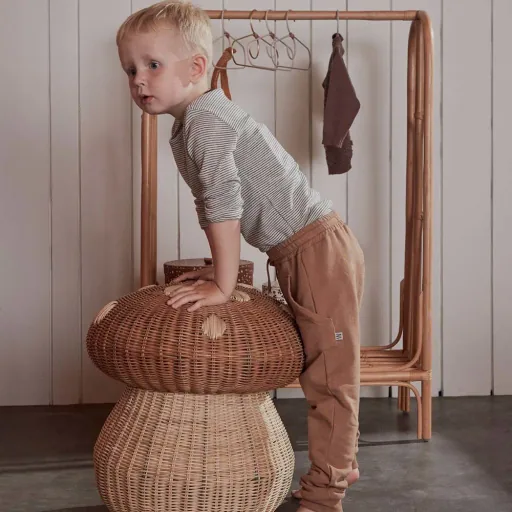 OyOY kinderkledingrek Rainbow rotan natuur