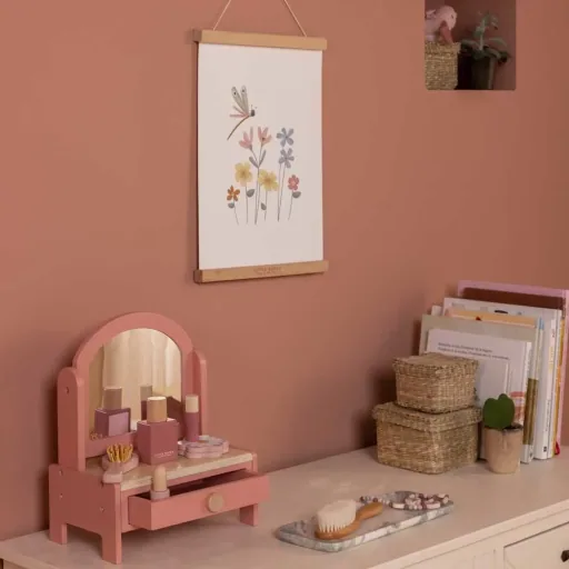Little Dutch kaptafel hout roze