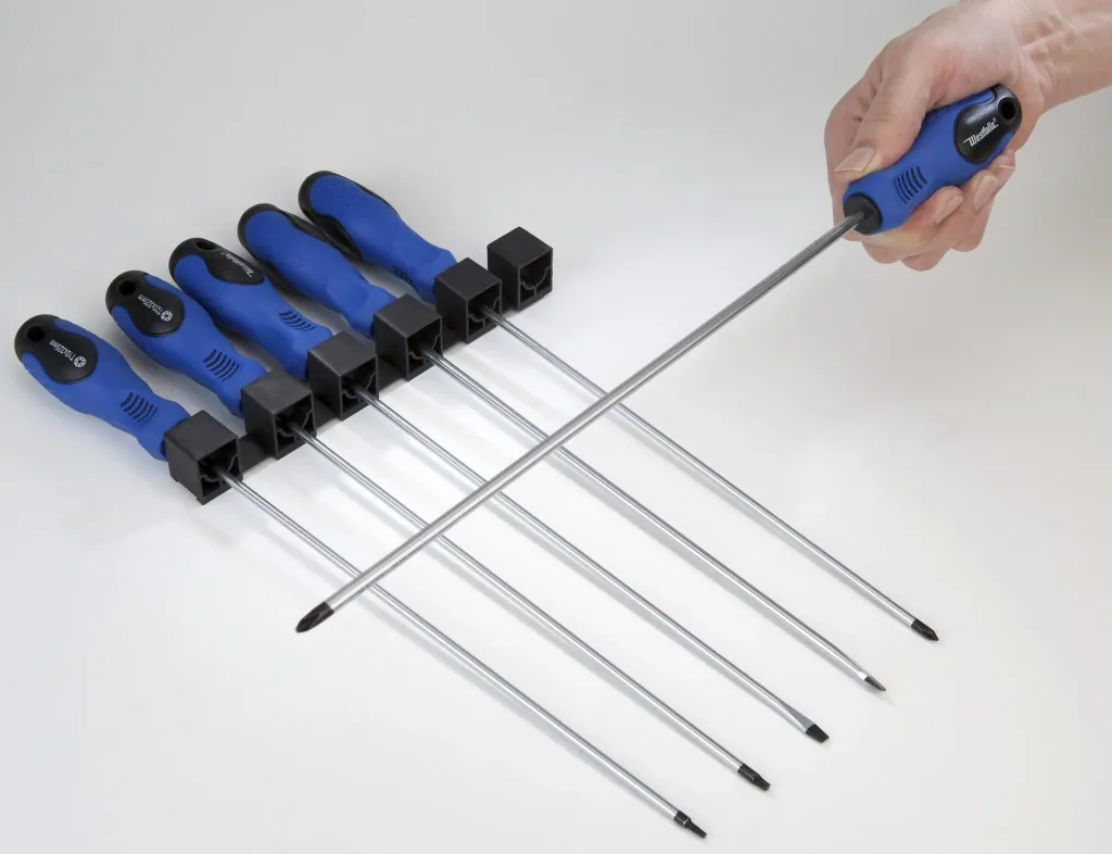 Screwdriver set 6-piece, extra long