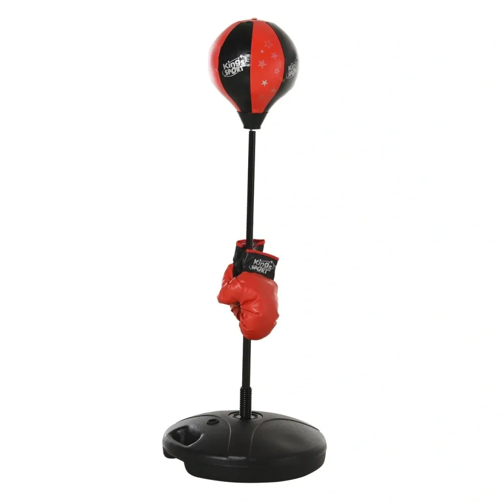Children's punching ball set with boxing gloves