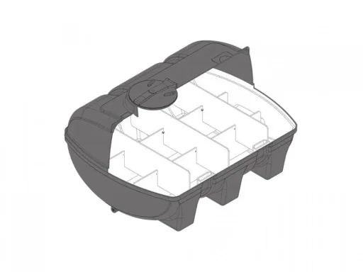 Multi-purpose barrel, 1,000 l green with baffles