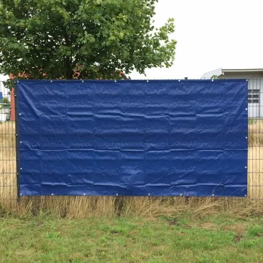 Bouwhekzeil 160g/m² PE Blauw 1,76x3,41m - Privacy & Windbescherming voor Bouwplaats