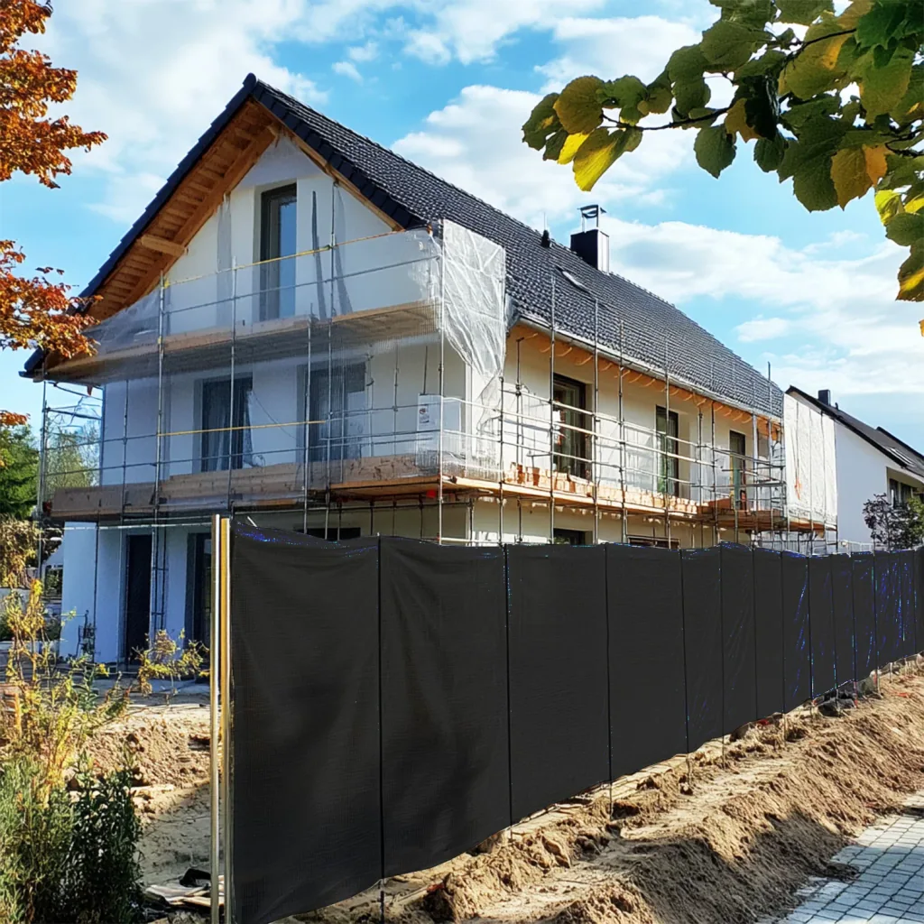 Bouwhekzeil 160g/m² PE Blauw 1,76x3,41m - Privacy & Windbescherming voor Bouwplaats