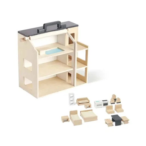 Kids Concept speelgoed poppenhuis draagbaar hout