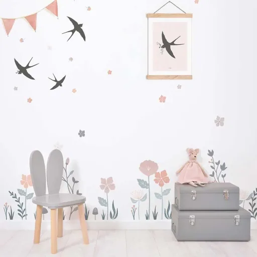 Lilipinso poster zwaluw op roze