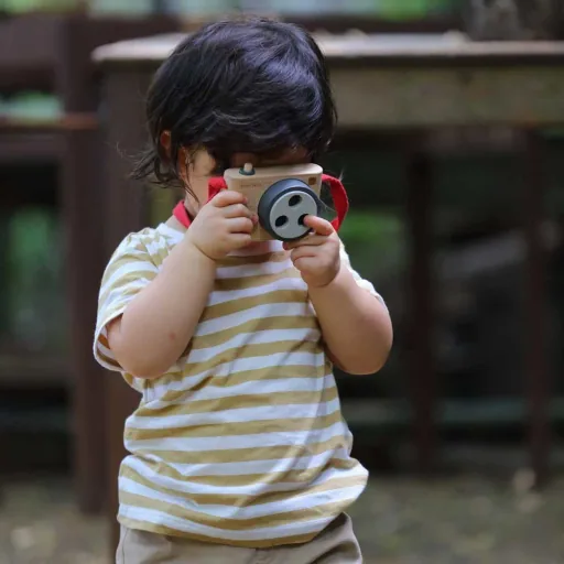 Plan Toys Speelgoedcamera kleurrijk hout