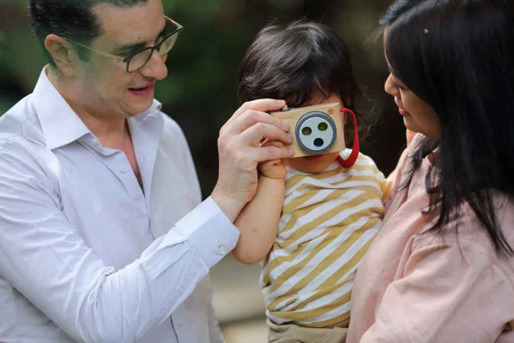 Plan Toys Speelgoedcamera kleurrijk hout