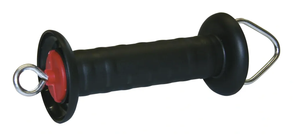 Gate handle with eyelet