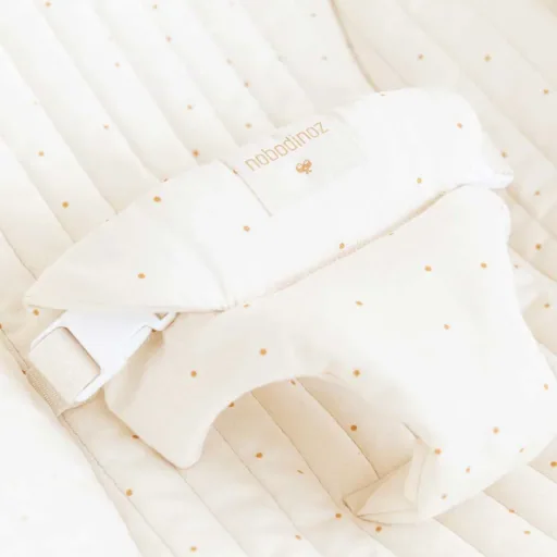 Baby wipstoeltje hoes, vervangende hoes - Nobodinoz, honing stippen