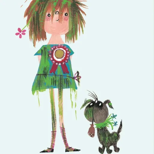 Kek Amsterdam poster meisje & hond
