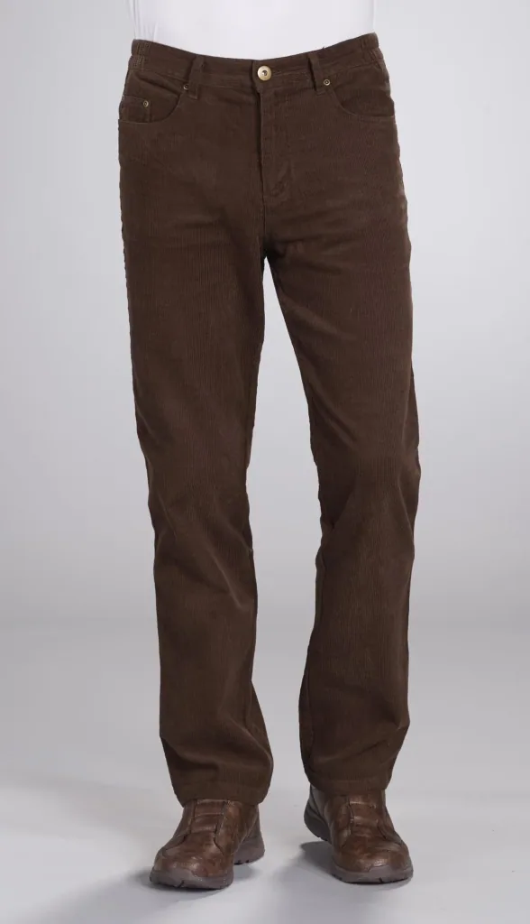 5-pocket corduroy trousers, brown, size 48