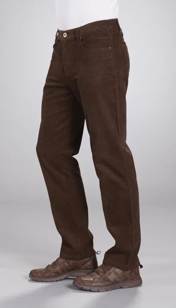 5-pocket corduroy trousers, brown, size 48