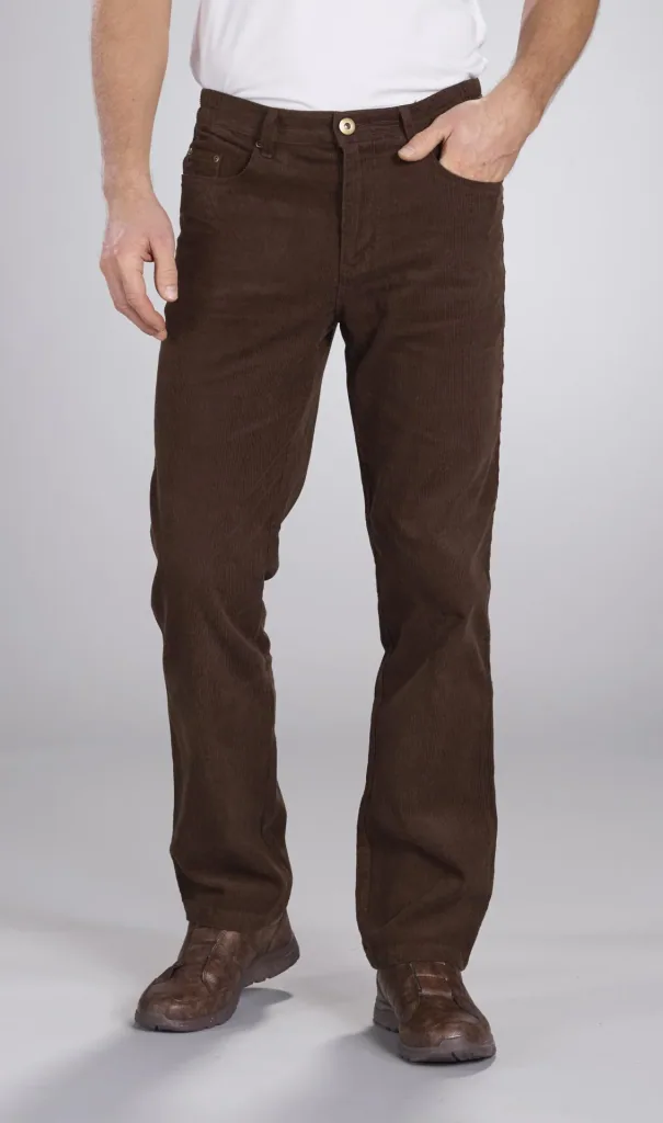 5-pocket corduroy trousers, brown, size 48