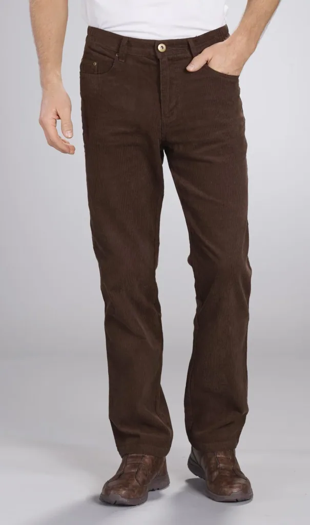 5-pocket corduroy trousers, brown, size 48