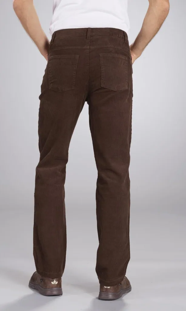 5-pocket corduroy trousers, brown, size 48