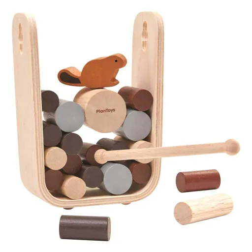 Plan Toys spel boomstammen trekken hout