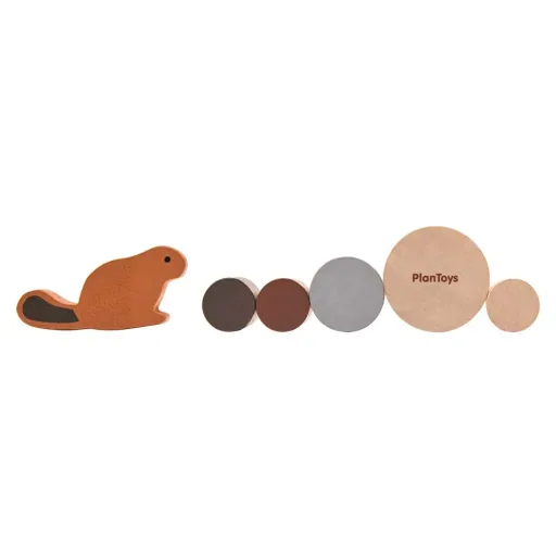 Plan Toys spel boomstammen trekken hout