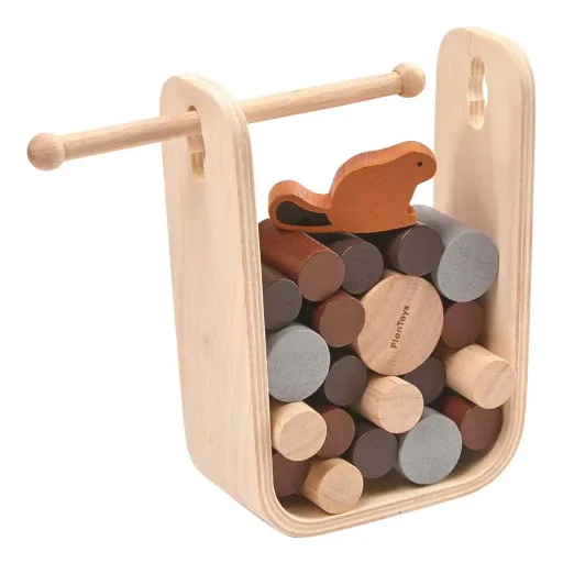 Plan Toys spel boomstammen trekken hout