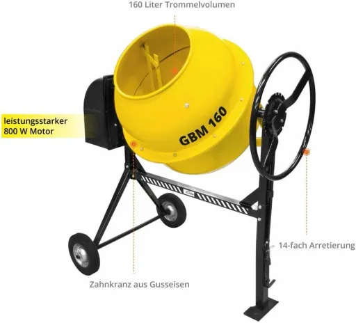 Concrete mixer "GBM 160", 800 watts