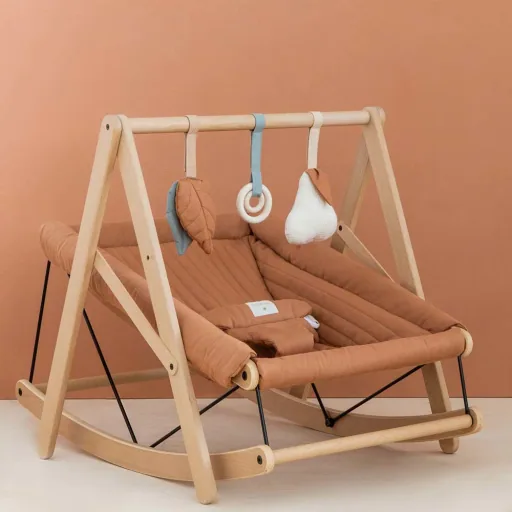 Baby wipstoeltje, vervangende hoes - Nobodinoz, Sienna bruin