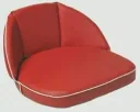 Tractor and tractor seat cushion, 17 cm back, red, strap