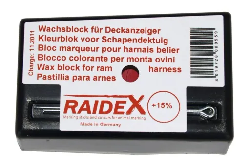 Wachsfarbblock RAIDEX, rot