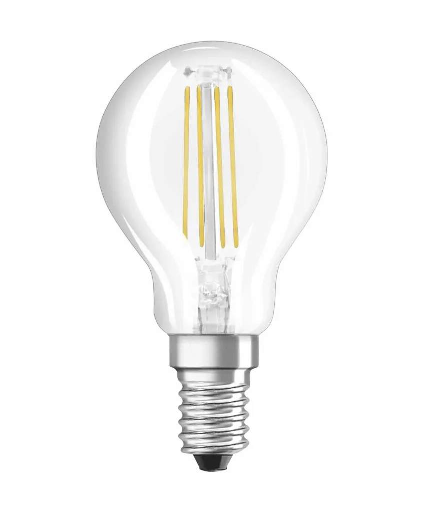 LED STAR FILAMENT drop lamp with 2.5 watts, E27, cool white, clear