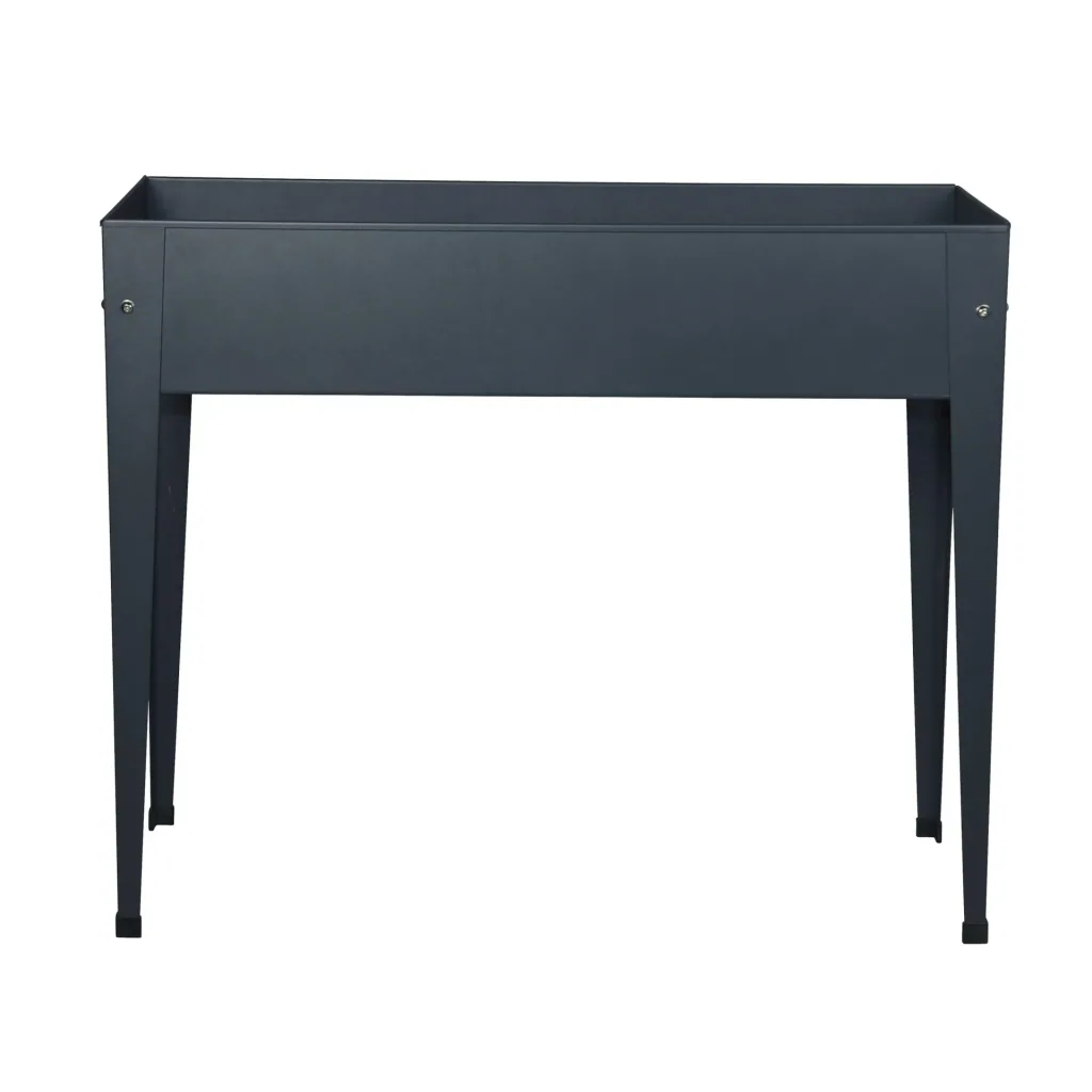 Verhoogde moestuinbak Urban 100 × 40 × 84 cm Antraciet – Stalen verhoogde moestuinbak op poten, 80 l