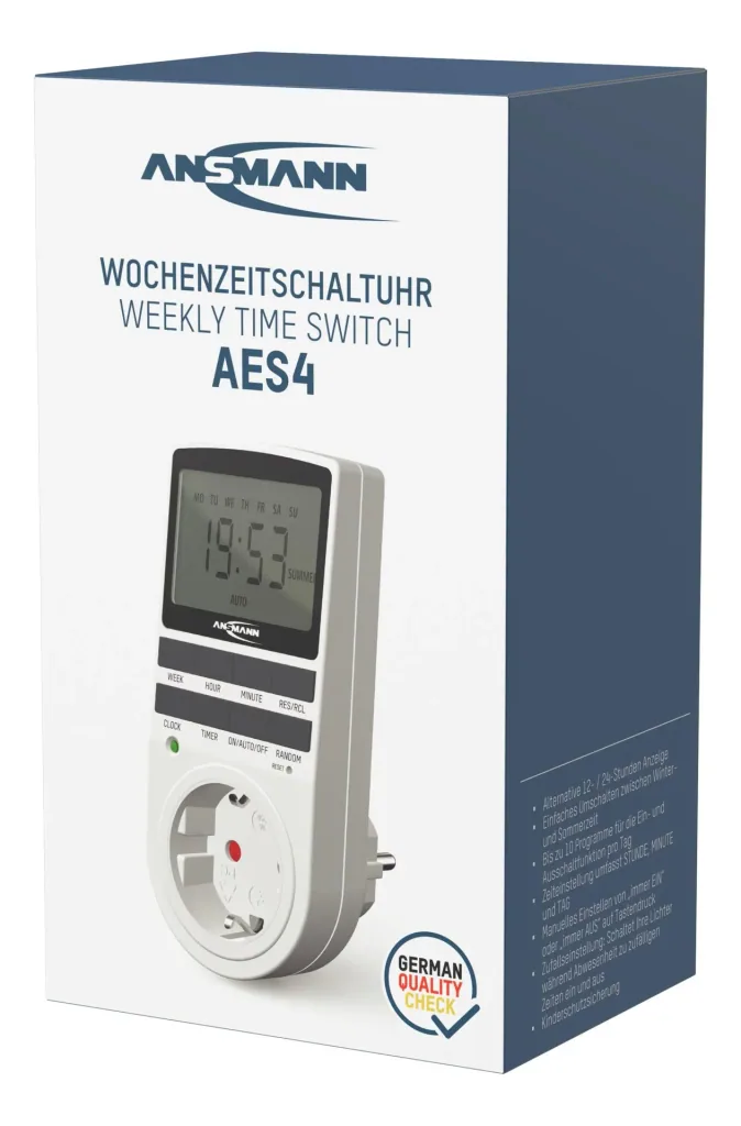 Digitale weektimer met 10 aan/uit-schakelmogelijkheden per dag