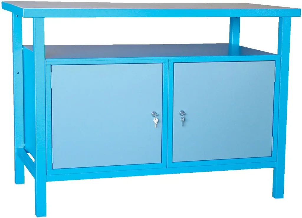 Workbench P 1200 TT with lower compartments and drawers