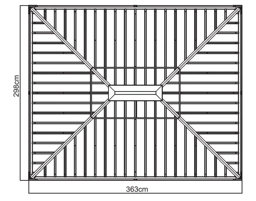 Sojag aluminium paviljoen Messina 10×12 ft, antraciet – met hardtop