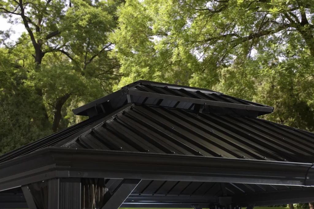 Sojag aluminium paviljoen Messina 10×12 ft, antraciet – met hardtop