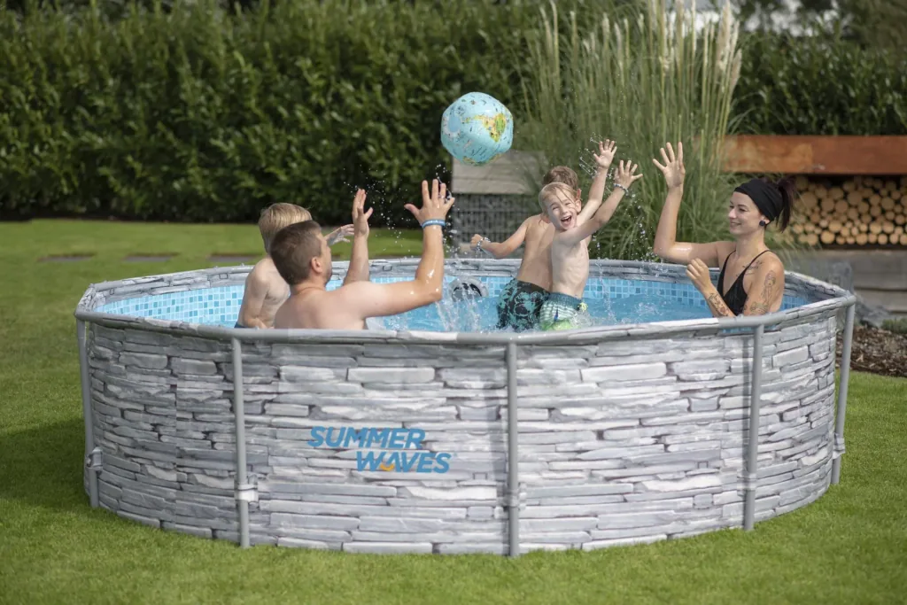 Pool „Summer Waves Pool“, Steingrau, Ø 305 x 76 cm