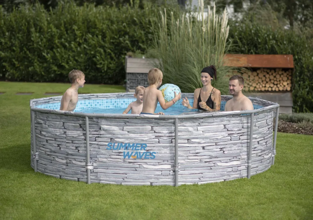 Pool „Summer Waves Pool“, Steingrau, Ø 305 x 76 cm