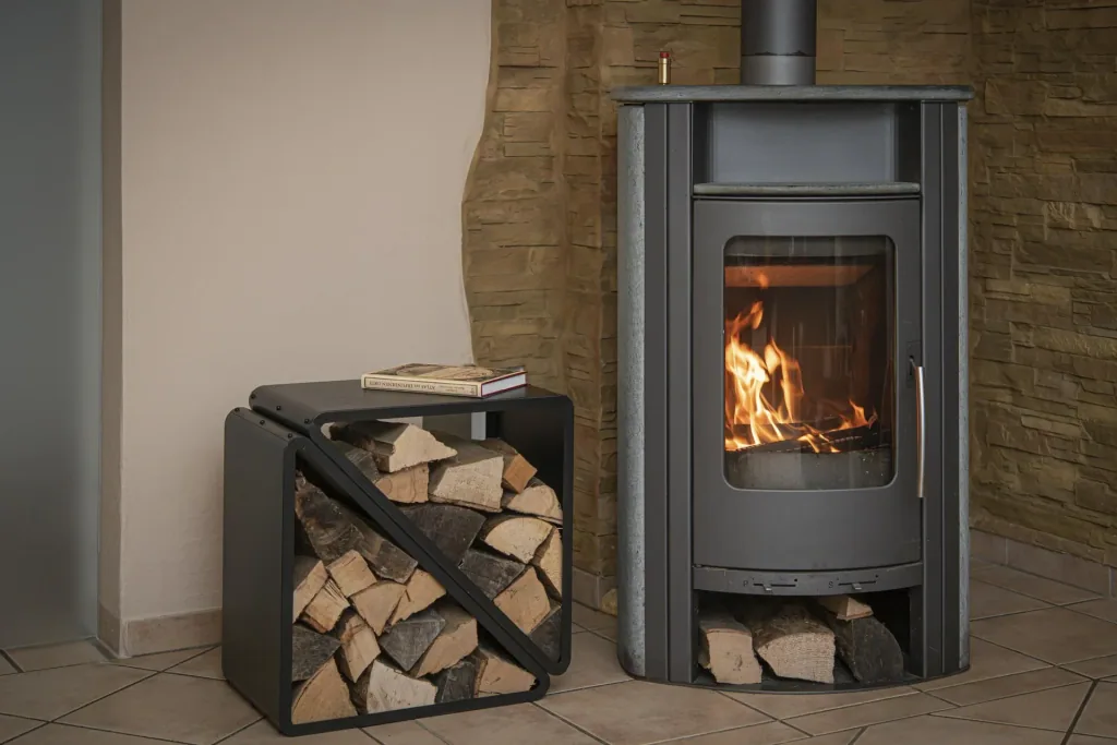 Westmann Houtopslagrek 57x35,5x56 cm Zwart