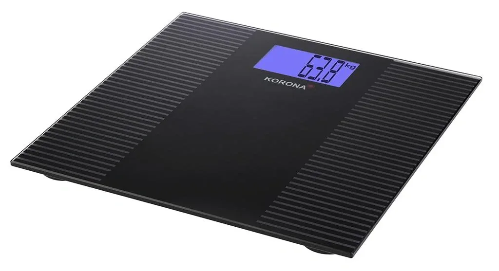 Body scale “Ella”, glass, XXL display, black
