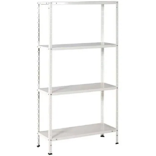 2 metal storage racks with 4 shelves - 200kg capacity - (HxWxD) 145x72.5x30cm - 50kg per shelf