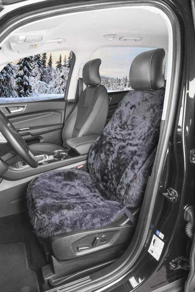 Lambskin seat cover Trish, anthracite