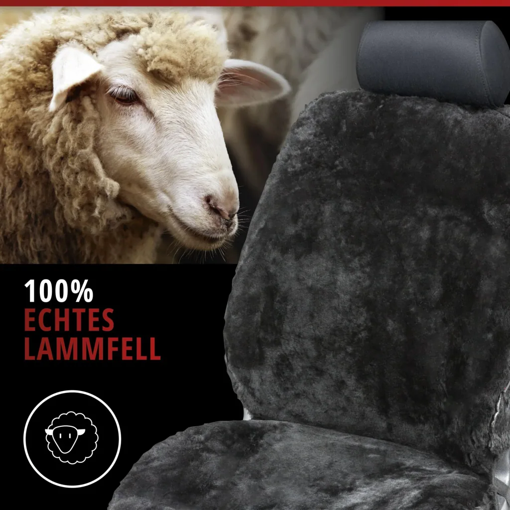Lambskin seat cover Trish, anthracite
