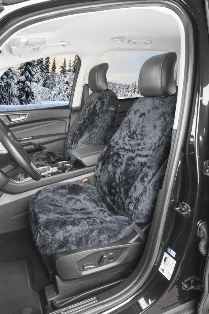 Lambskin seat cover Trish, anthracite