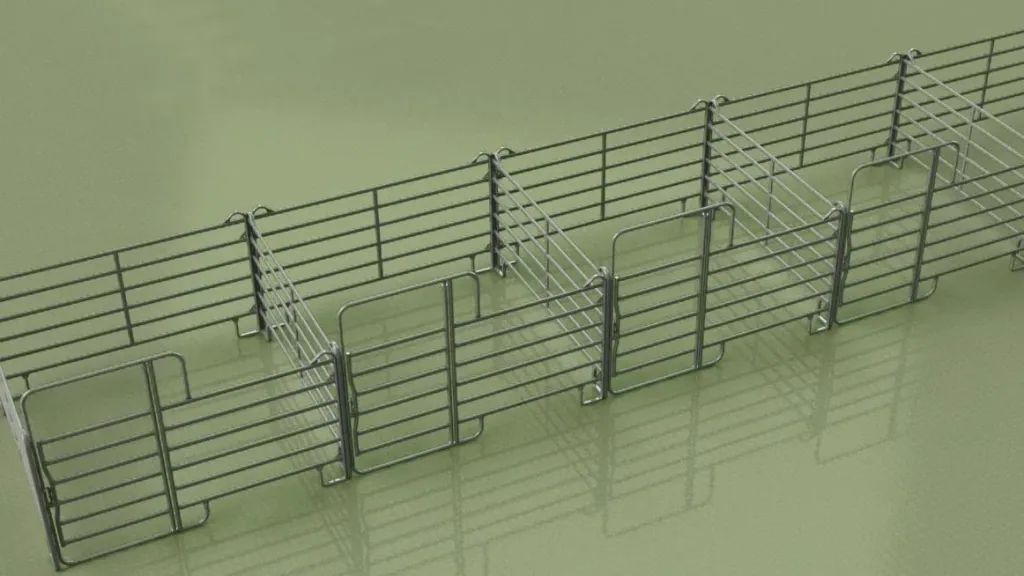 Pasture panel - fence element with gate, 3.0 m length, total height 2.2 m